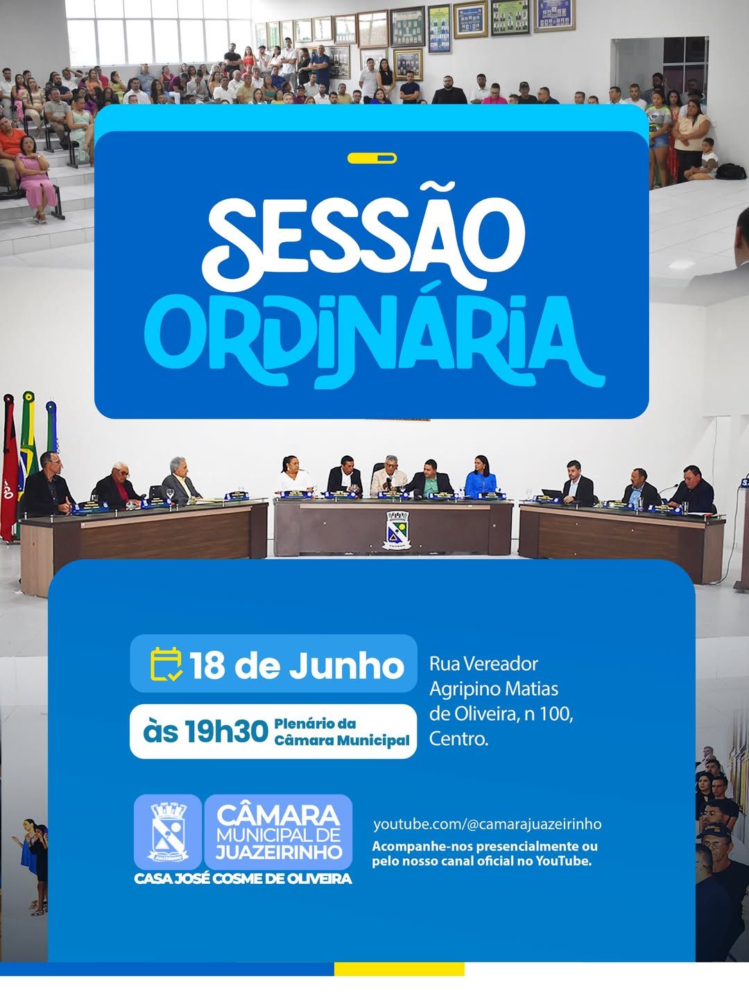 Câmara de Juazeirinho realiza Sessão Ordinária nesta quinta-feira